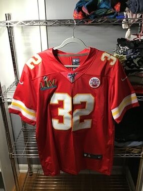 NFL Kansas City Chiefs Red #32 Jersey with Super Bowl LIV Patch
